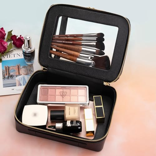 Bolsa De Maquillaje Transparente Con Cremallera Y Asa