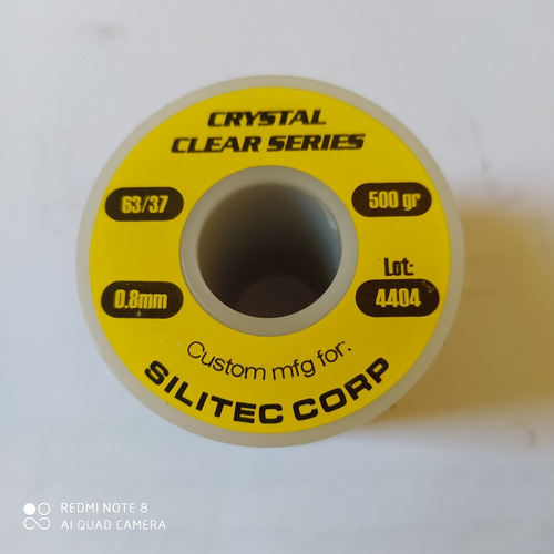 Estaño Cristal Clear 63/37, 0.8mm, Precio Por 5mts