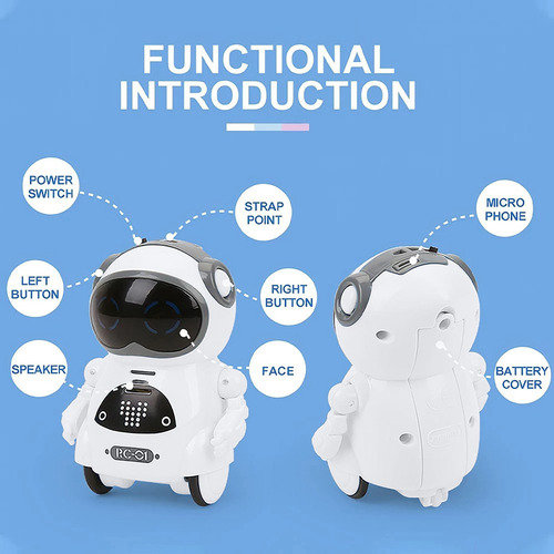Robot Rc De Bolsillo Que Habla, Diálogo Interactivo Y Recono