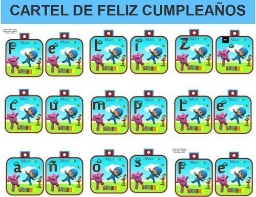 Kit Imprimible Pocoyo Candy Bar Fiesta Cumpleaños
