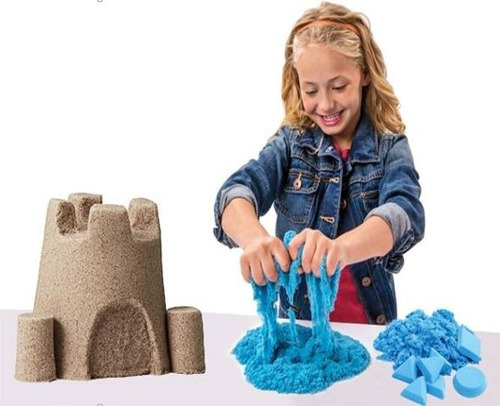 Imagen 9 de 10 de Arena Kinetica Magic Sand 900 Grs!!! Incluye Kit Didactico