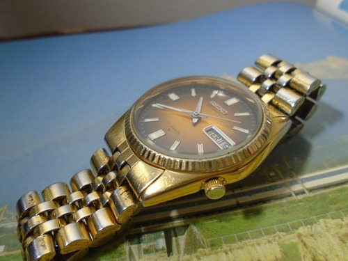 Seiko Folhado Ouro Amtigo Ref 7009 3110 Automático