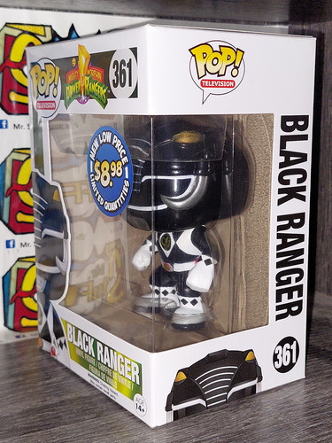 Funko Pop Black Ranger #361 Power Rangers Mighty Morphin Ori (Usado)