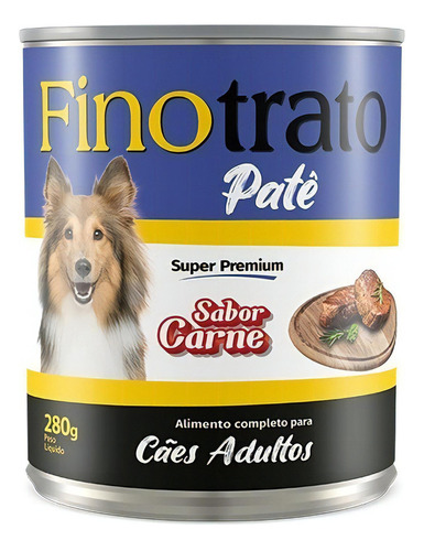 Patê Cães Adultos Carne Super Premium 280g Finotrato