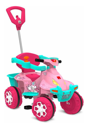 Quadriciclo Infantil - Passeio E Pedal - Smart Quad - Rosa 