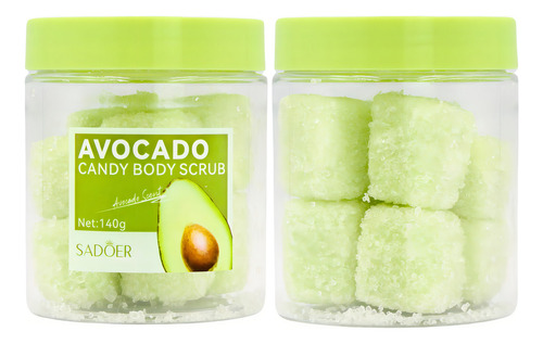 Exfoliante Natural Corporal Cubos Candy Scrub Sadoer 140g Fragancia Avocado