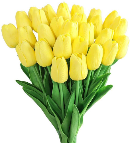 10xflores De Tulipán Artificiales Ramo De Tulipanes Falsos