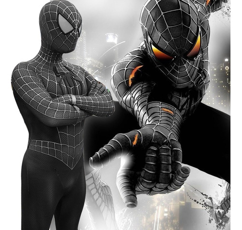 Mono Disfraz De Spiderman Negro For Adultos Y Niños