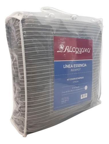 Imagen 3 de 4 de Cubrecama Cover 2 Piezas 1 1/2 Plazas + 1 Funda Kit Alcoyana