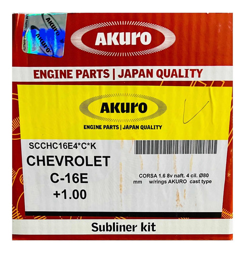 Subconjunto Chevrolet Corsa1.6 De 8v.* Akuro* + 1 Mm