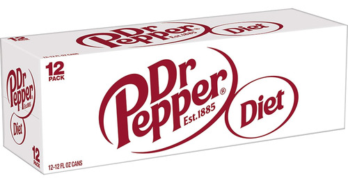 Refresco Dr Pepper Dieta Zero Sugar Calories 12 Pack 355ml
