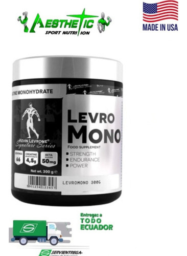 Creatina Levro Mono Monohidratada 300g Registro Sanitario