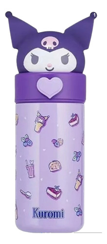 Termo Sanrio Kuromi 316 De Acero Inoxidable De 350 Ml