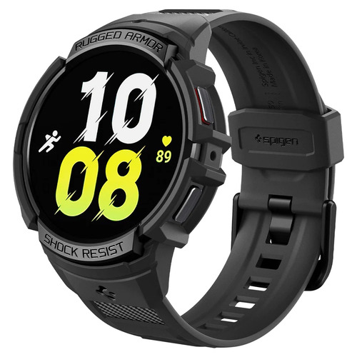 Estuche Pulso Manilla | Spigen Rugged Armor Pro Para Samsung Galaxy Watch 6 44mm | Robusta Antichoque G Shock - Negro