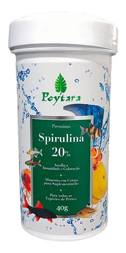 Ração Para Peixes Poytara Spirulina 40g