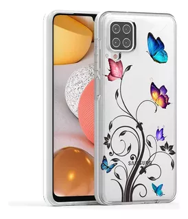 Funda Transparente Mariposas Para Samsung Galaxy A42 5g