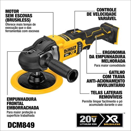 Politriz A Bateria 20v Max Ion-litio Dcm849b - Dewalt