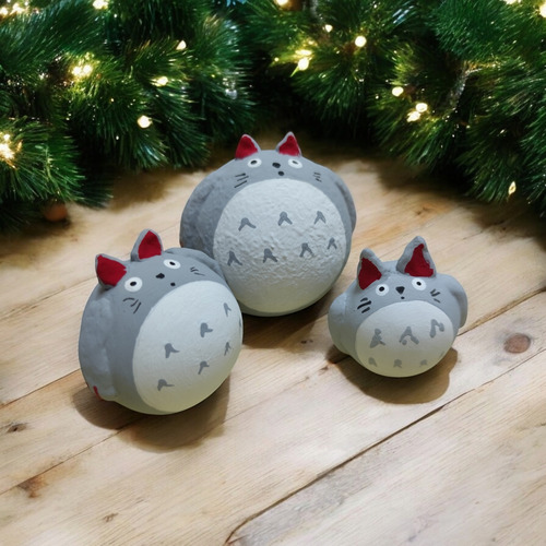 Daruma-totoro: Amuleto De Buena Suerte Y Protección 3 Cm