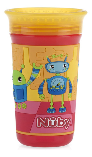 Vaso 360 Wonder 3dgrip Nuby Antiderrame Con Tapa 300ml 12m