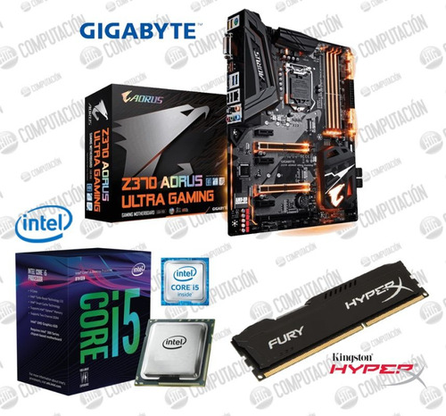 Combo I5 8400 Z370 Aorus Ultra G Hyperx Fury 8gb 2400mhz Htg