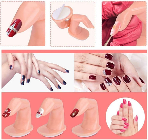 50 Piezas Dedos De Uñas Practica Para Diseños Uñas Muestrio