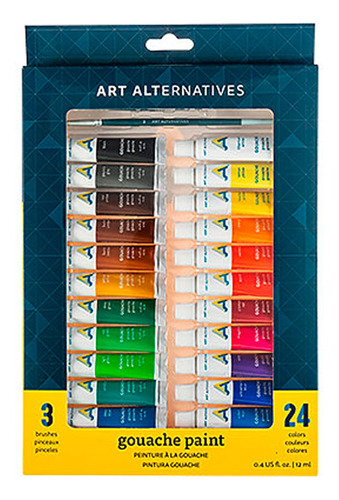 Art Alternatives Juego De Pintura Gouache De 24 Piezas