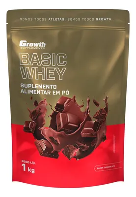 Proteína Growth Supplements Basic Whey em pó sabor Chocolate x 1kg