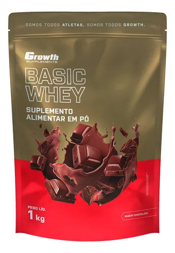 Basic Whey 1kg Growth Supplements - Chocolate