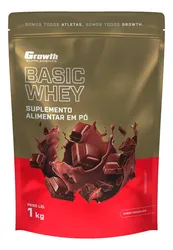 Proteína Growth Supplements Basic Whey Chocolate 1kg - Foto oficial e menor preço