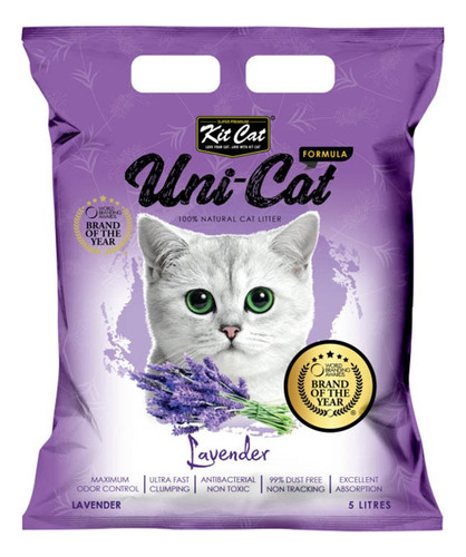 Arena Para Gatos Kit Cat Classic Clump - Aroma Lavanda 20 Kg