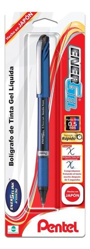 Bolígrafo Pentel Energel Bln25bp Tinta Gel Líquida 0.5mm 1 U Color De La Tinta Negro Color Del Exterior Azul