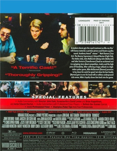 Imagen 2 de 3 de Blu-ray Rounders / Apuesta Final