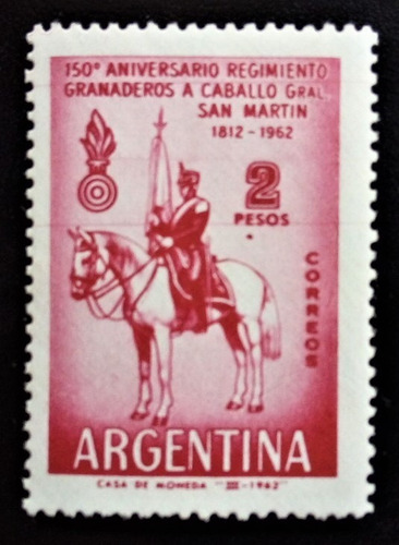 Argentina Caballos Sello Gj 1231 Granad Error 62 Mint L13558