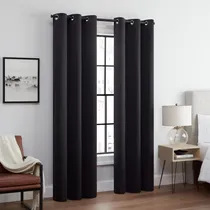 Comprar Cortinas Blackout Térmicas 2 Paneles 107x137 Cm Negro