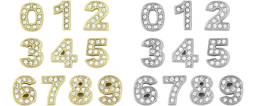 20 Piezas De Diamantes De Imitación De Cristal De 10mm, 0-9