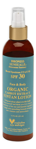 Bronzo Sensuale Spf 30 Sunscreen Deep Golden Tanning Locion 