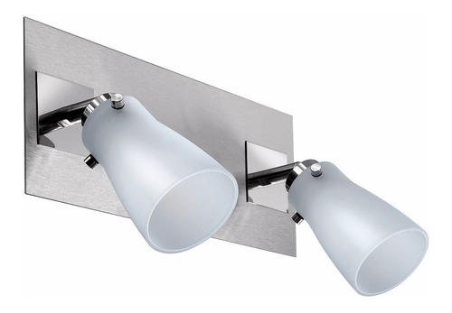 Aplique 2 Luces Cuotas G9 Vidrio Y Acero A692 Luz Desing