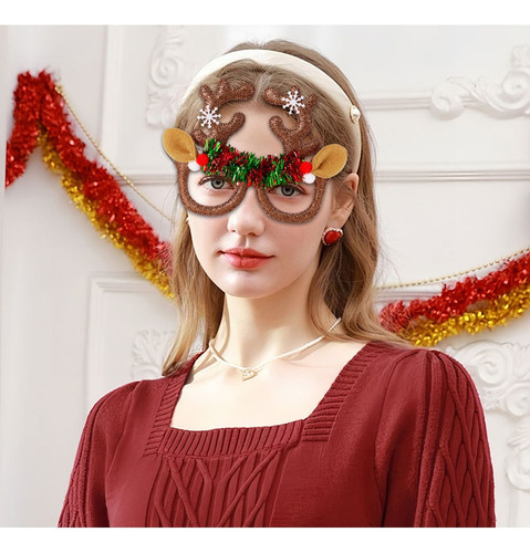- Óculos De Natal Decorados, Molduras Para Festas De Natal ×