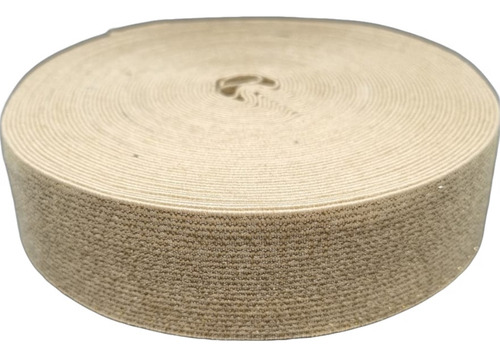 Elástico Textil Fantasía C/lurex Ancho 3 Cm Pieza X 25 Mts Liso Dorado
