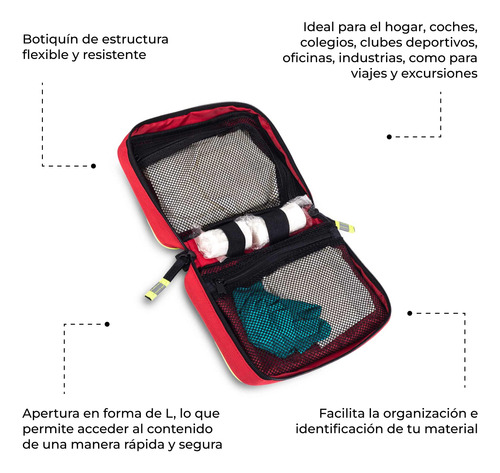 Botiquín Primeros Auxilios Duradero Portatil Equipado Elite