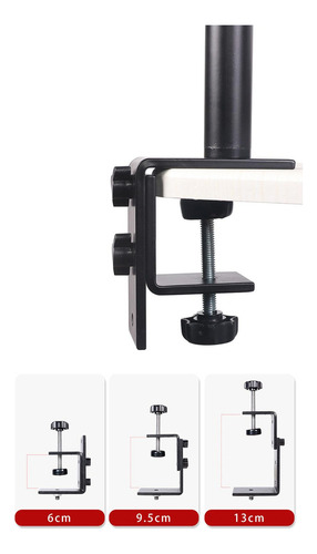 Suporte De Luz De Mesa Ajustável Com Braçadeira Dslr Para
