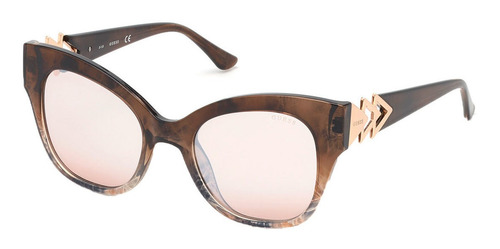 Lentes De Sol Mujer Inyectado Forma Mariposa Gu7596 Guess