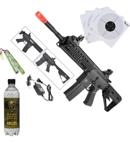 Marcadora Ar-15 Automatico Valken Mod-l Asl 6mm Airsoft X P