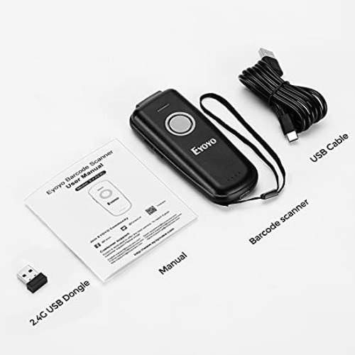 Eyoyo Mini 1d Bluetooth Barcode Scanner Sem Fio, Com Botão L