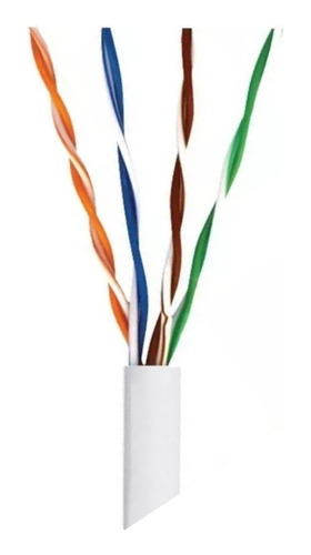 Bobina Rollo Cable Red Utp Cat 5e Exterior 305 Metros Blanco
