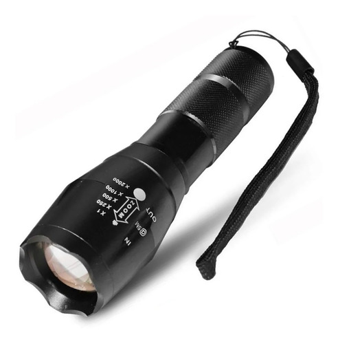 Imagen 1 de 7 de Lampara Táctica De Mano 3000 Lumenes Cree Led T6 Recargable
