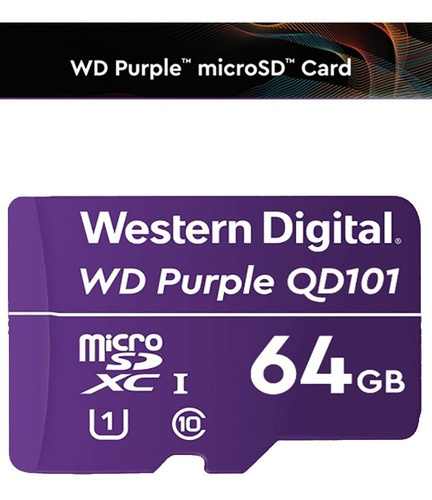 Western Wdd064g1p0c Memoria 64gb Micro Sdxc Linea Purple