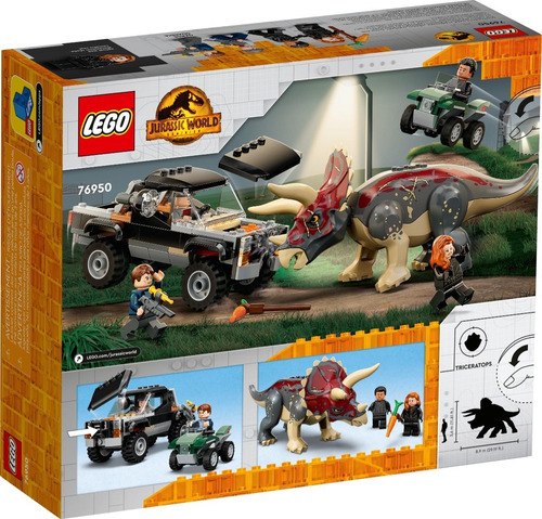 Imagen 2 de 4 de Lego Jurassic World- Emboscada En Furgoneta Del Tricer 76950