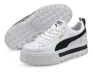 Zapatillas Puma Mujer Mayze Lth 381983 01 Blanco