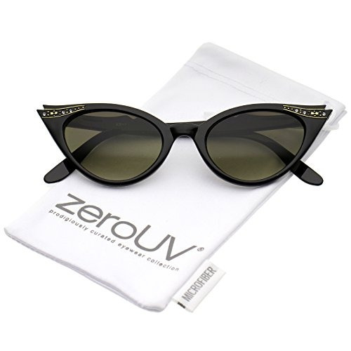 Zerouv 50s Vintage Cat Eye Gafas De Sol Para Mujer Con Diama